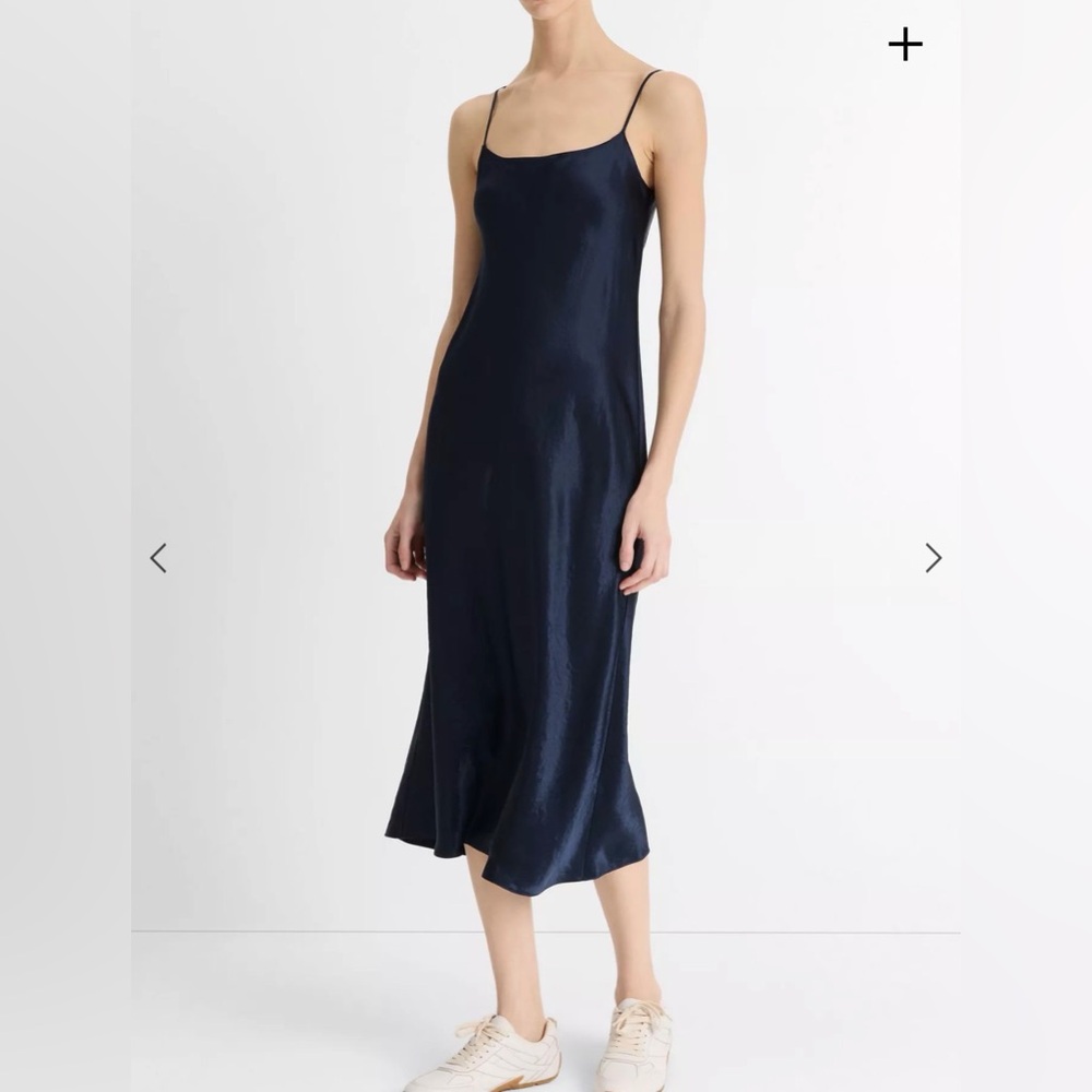 Vince Coastal Blue Satin Slip Dress Size XL Brand New Never Worn!!